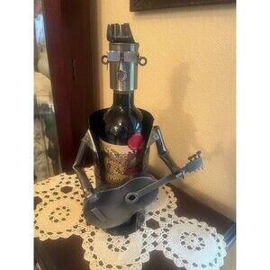 Elvis Impersonator Steel Wine Bottle Caddy